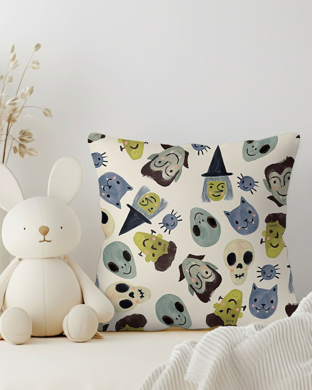 Halloween Face Bamboo Pillow Case