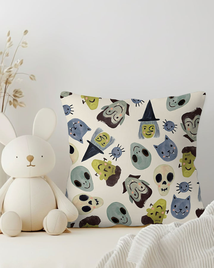 Halloween Face Bamboo Pillow Case