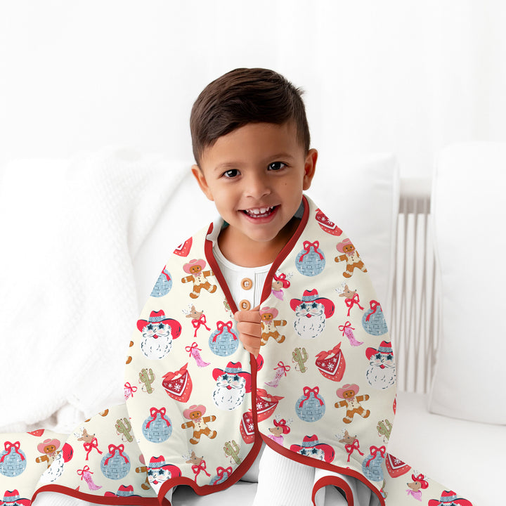 Lovely Western Christmas Girl Toddler Blanket