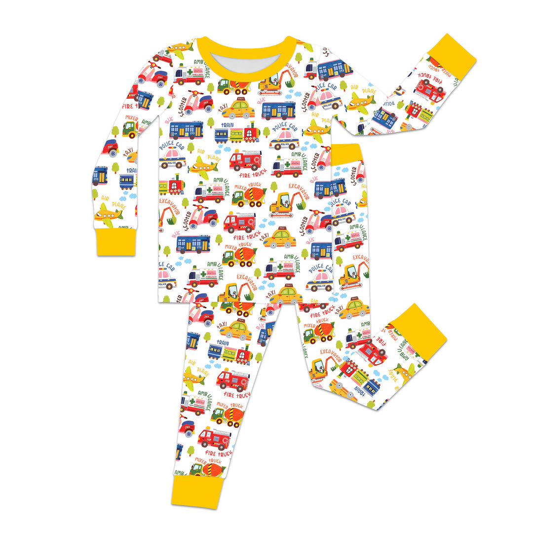 Beep Beep Adventure Two Piece Long Sleeve Pajama Set