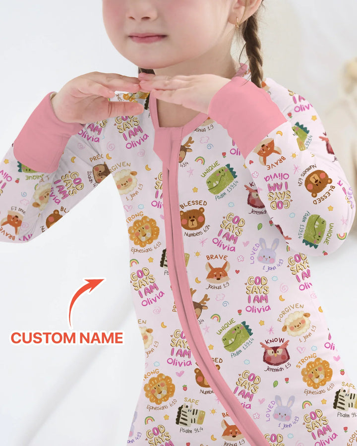 God Says I Am — Little Flock Custom Name Convertible Zippy