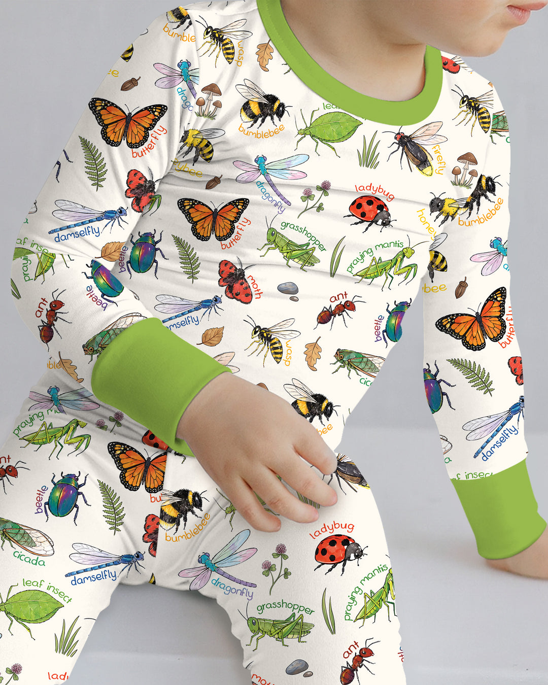 Bug Learning Bamboo Two Piece Long Sleeve Pajama Set