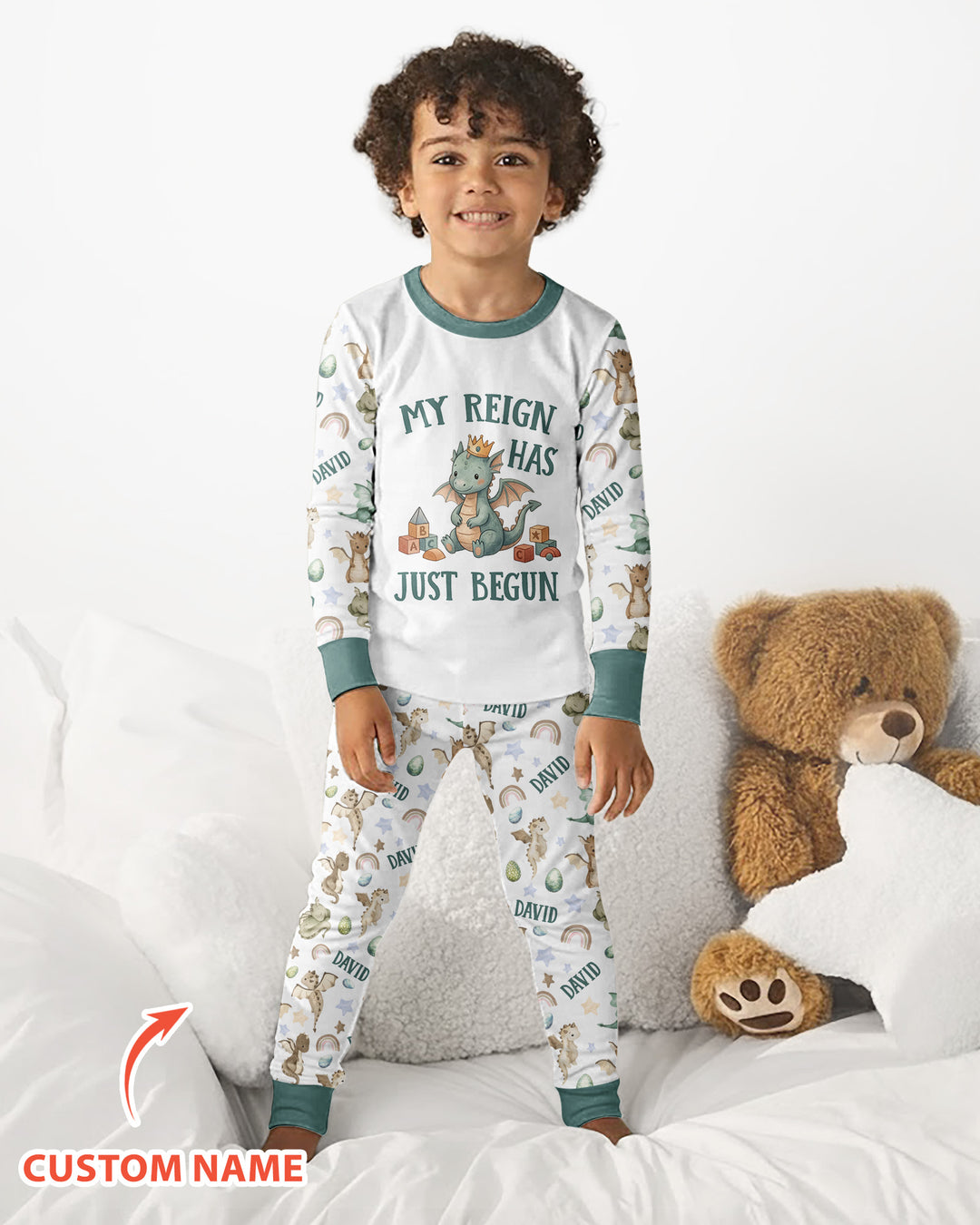 My Reign Has Just Begun Custom Name Bamboo Two Piece Long Sleeve Pajama Set
