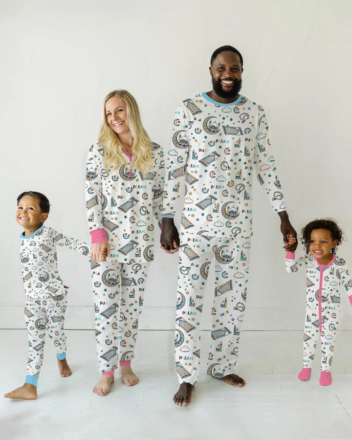 Dua, Dhikr, Dream Matching Family Two Piece Long Sleeve Pajama Set