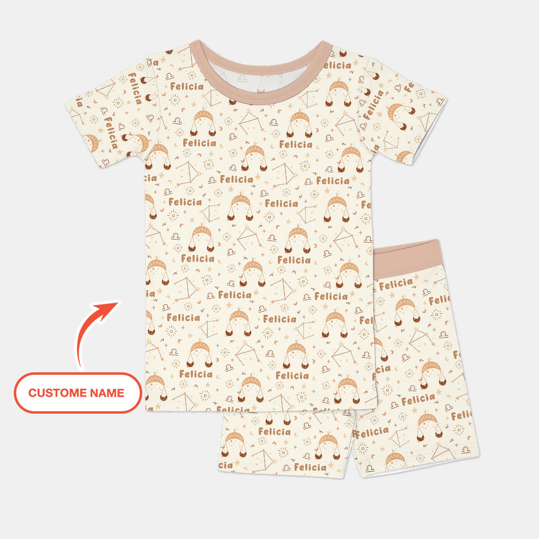 Zweiteiliges Pyjama-Set mit kurzen Ärmeln und Shorts im Sommer-Design