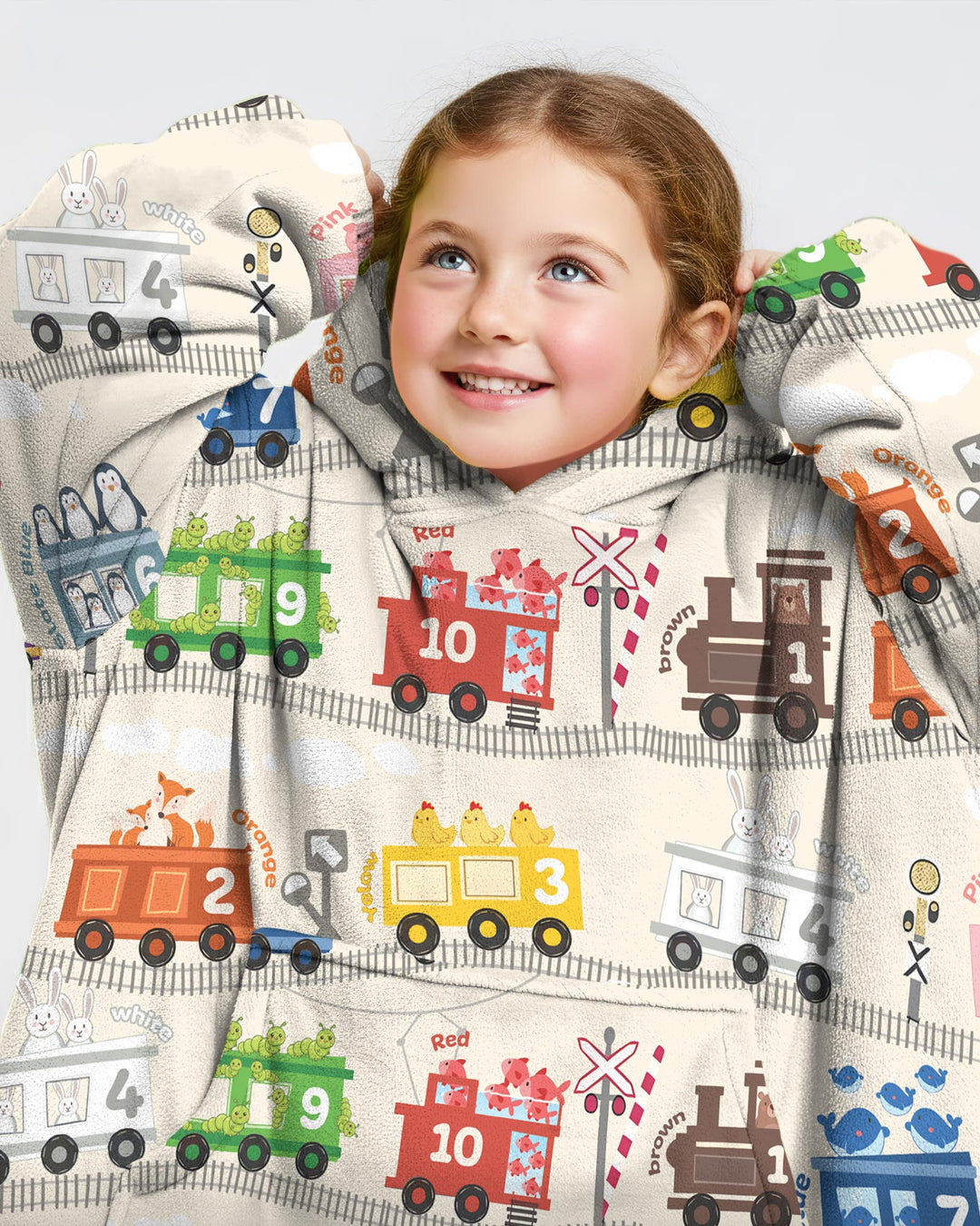 Color Train Bamboo Blanket Hoodie