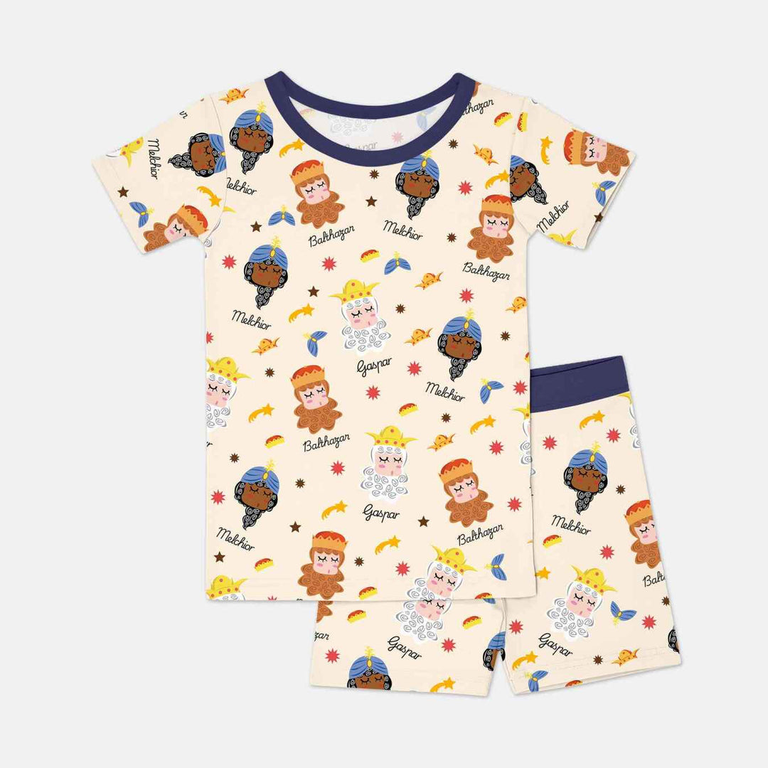 Tres Reyes Magos Two Piece Short Sleeve Shorts Pajama Set