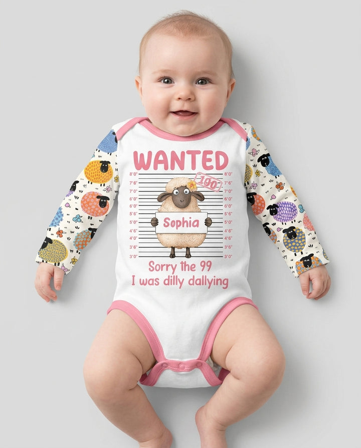 The Lost Sheep Custom Name Bamboo Bodysuit