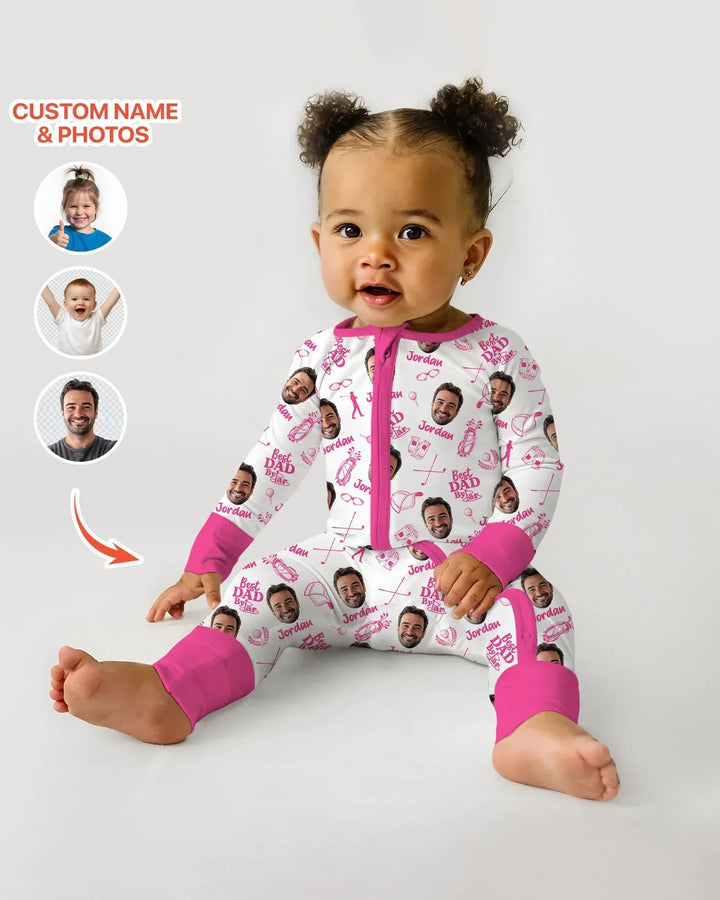 Custom Photo Best Dad By Par Bamboo Convertible Zippy