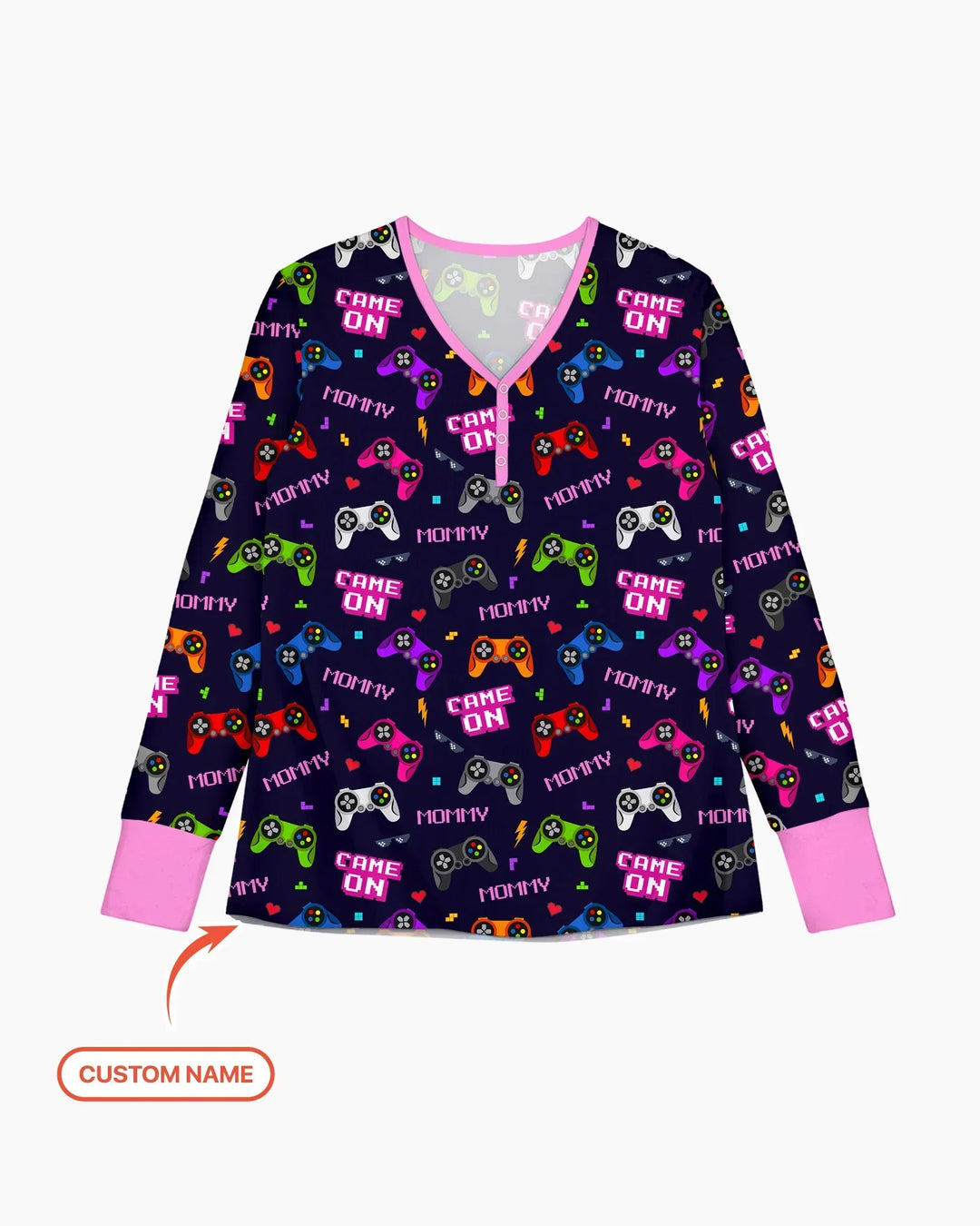 Custom Name Game On Family Matching Bamboo Women Pajama Set