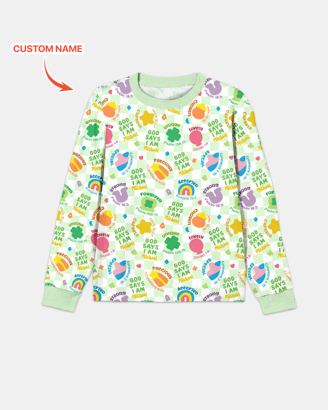 God Says I Am St. Patrick’s Day Custom Name Family Matching Men's Pajama Set