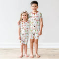 Christmas Alphabet Bamboo Two Piece Short Sleeve Shorts Pajama Set
