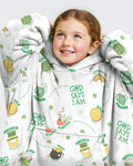 St Patrick's Day God Says I Am Wearable Bamboo Blanket Hoodie