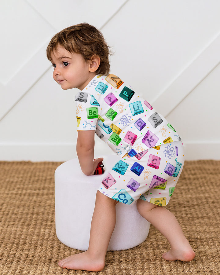 Science Elements Bamboo Two Piece Short Sleeve Shorts Pajama Set
