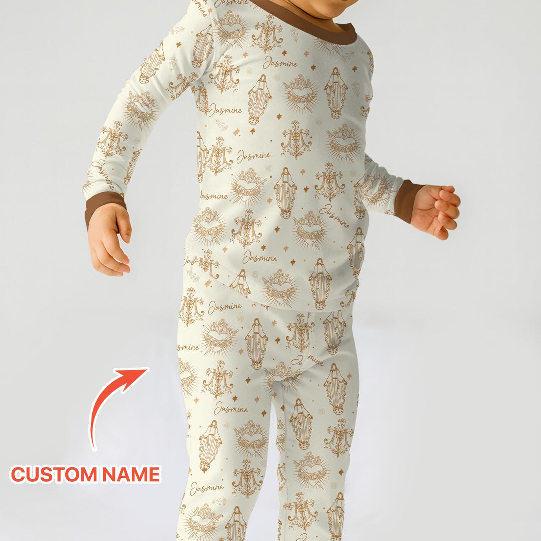 Madonna’s Love Custom Name Two Piece Long Sleeve Pajama Set