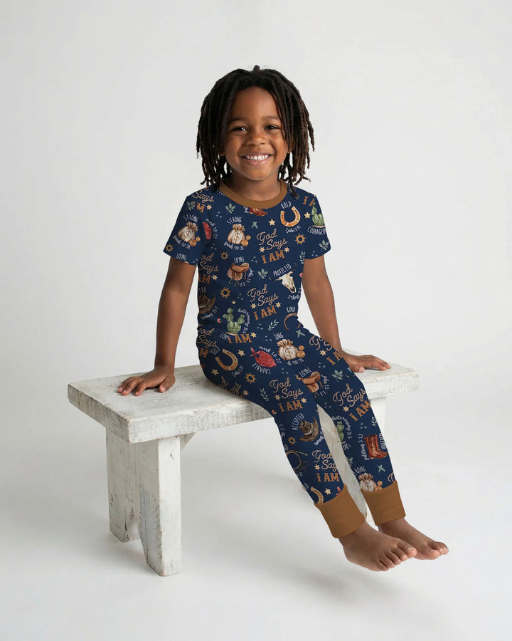 Zweiteiliges, kurzärmliges Pyjama-Set mit Marienkäfern