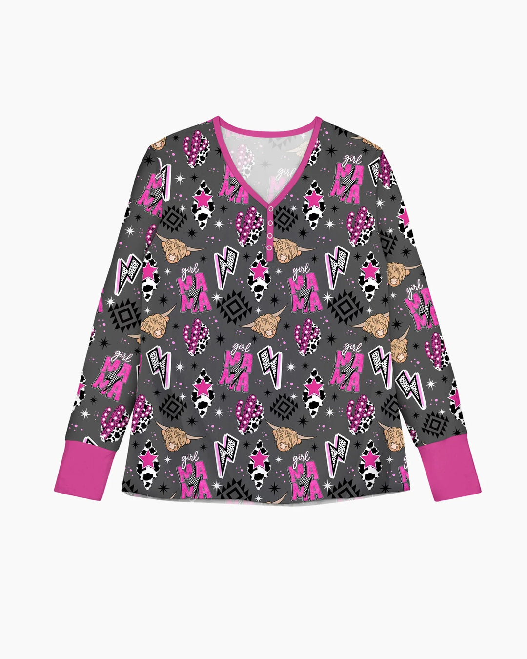 Western Mama & Me Matching  Bamboo Women Pajama Set