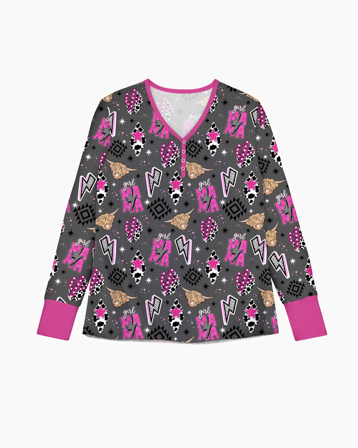 Western Mama & Me Matching  Bamboo Women Pajama Set