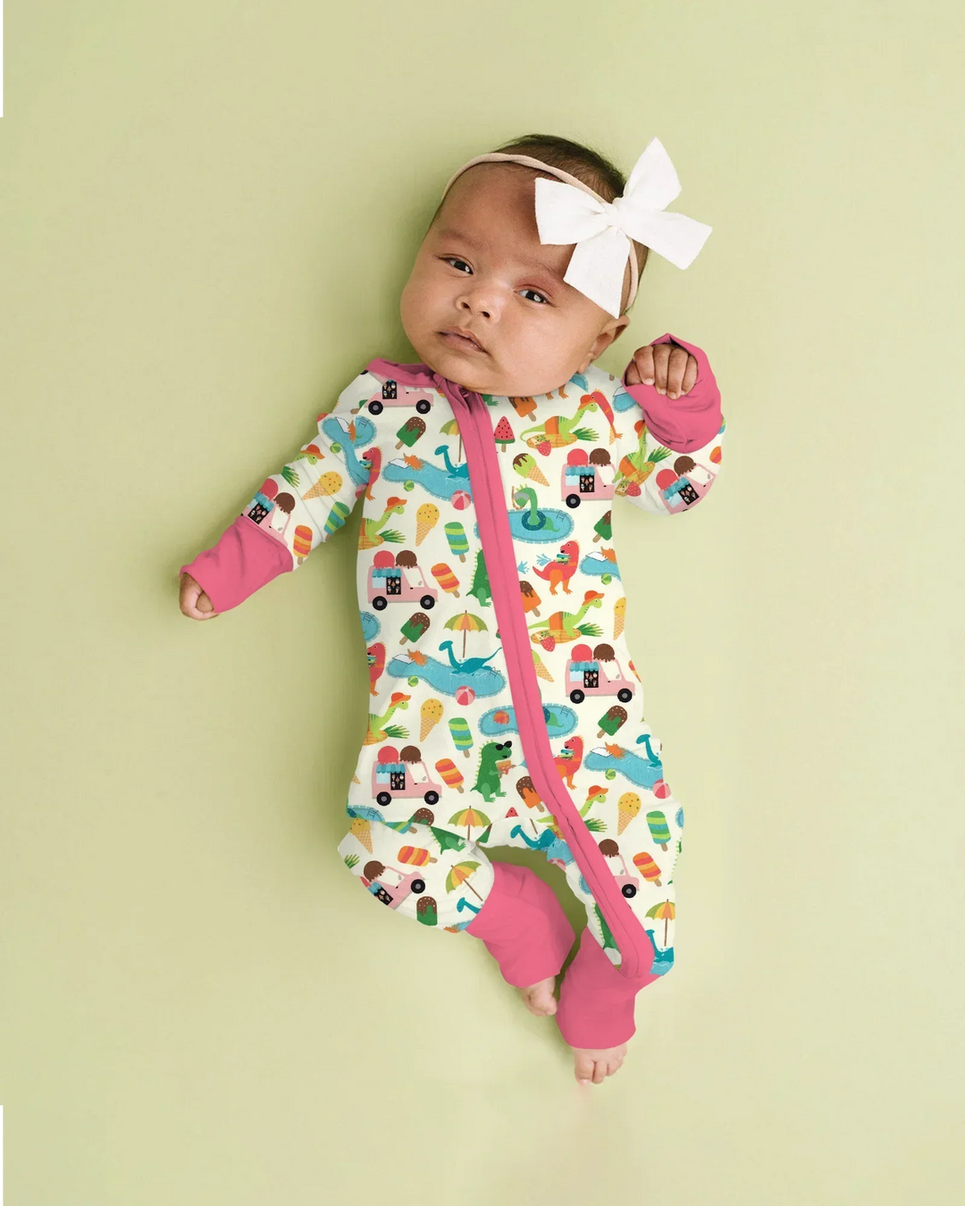 Pijama Dino Summer Splash Bamboo Convertible con Cremallera