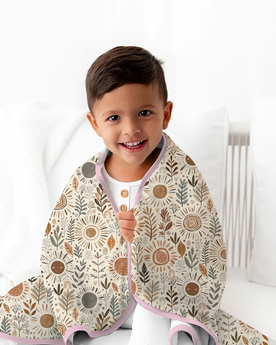 Boho Sunshine Garden Bamboo Blanket