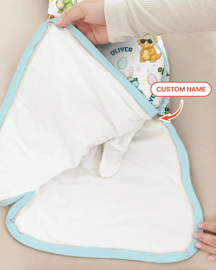 Custom Name Dinosaur on the Hunt Sleep Bag