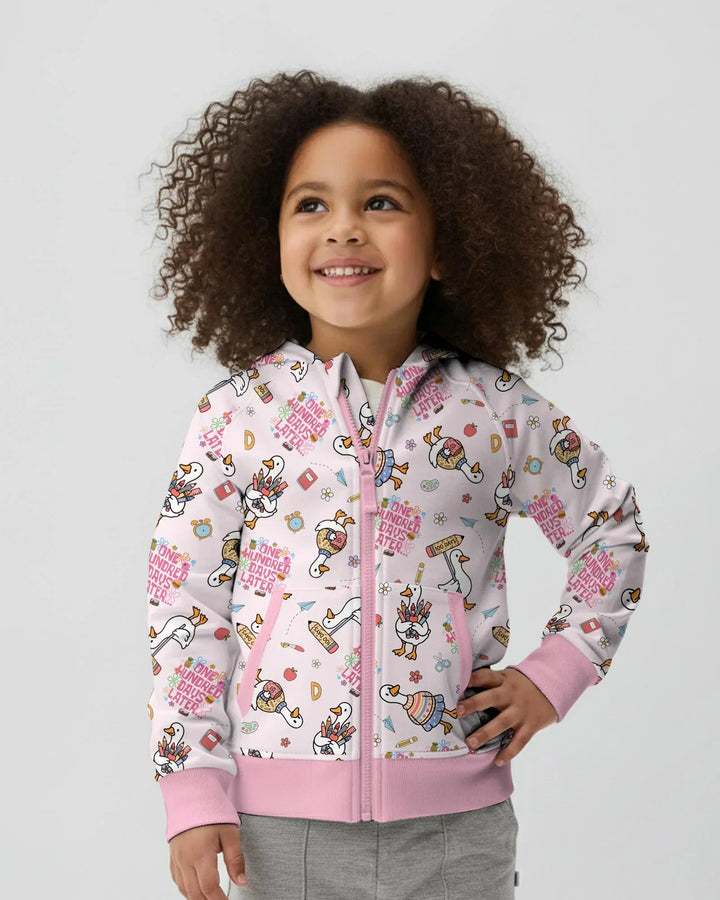 One Hundred Days Later Silly Goose Zip Hoodie