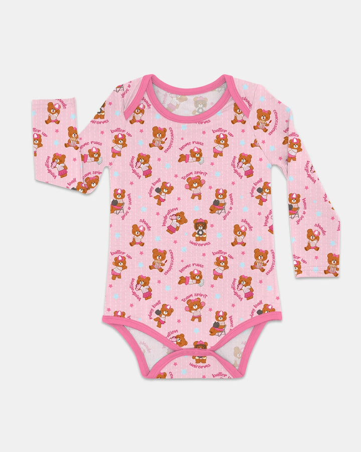 Born To Play Baseball Bamboo Bodysuit