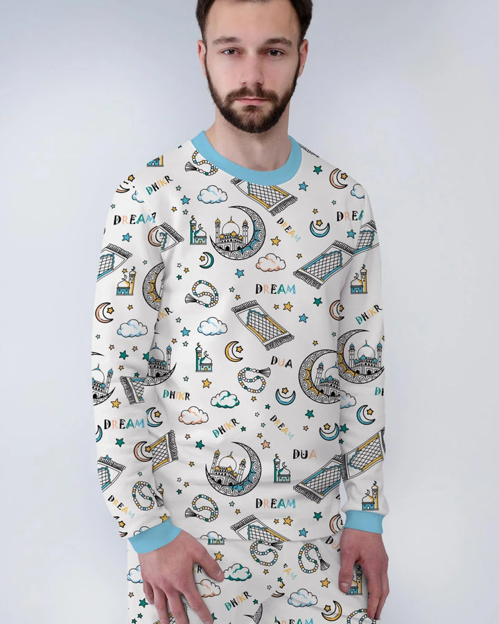 Dua, Dhikr, Dream Matching Family Men's Pajama Set