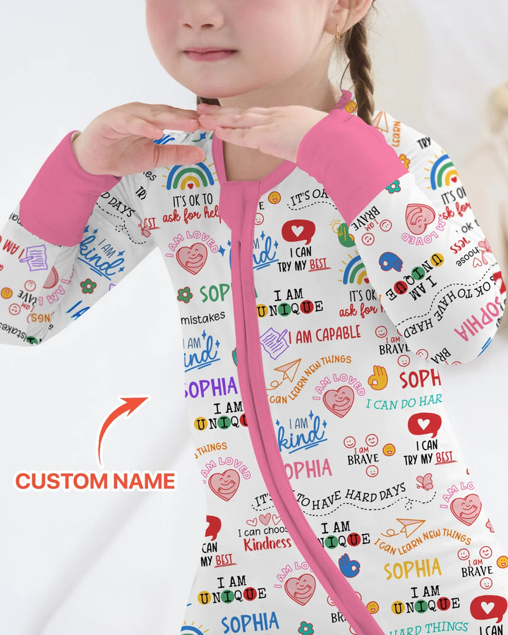 Daily Affirmations Matching Mommy & Baby Bamboo Convertible Zippy