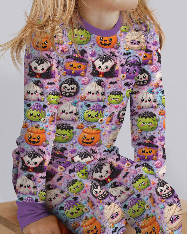 Spooky Dumplings Bamboo Two Piece Long Sleeve Pajama Set
