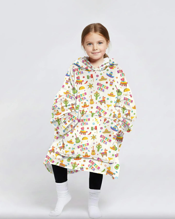 Cinco de Mayo Family Matching Wearable Bamboo Blanket Hoodie