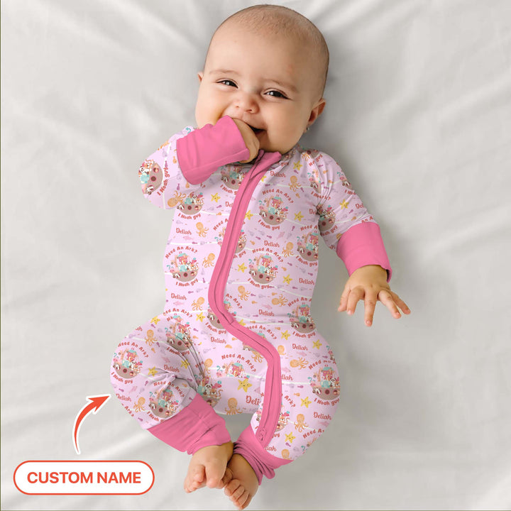 Noah’s Ark Custom Name Girl Convertible Zippy