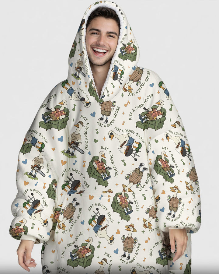 Just A Daddy Goose Family Matching Bamboo Blanket Hoodie