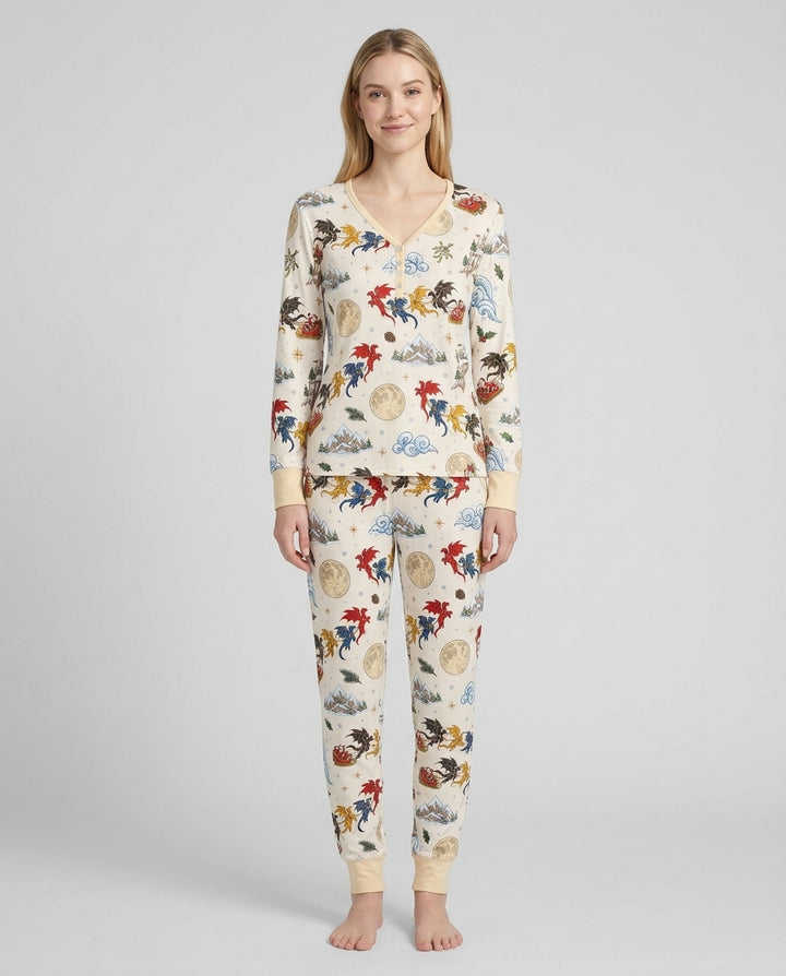 Fourth Wing Christmas Bamboo Women Pajama Set