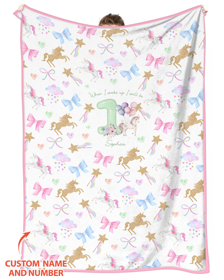 Custom Name When I Wake Up I Will Be Birthday Bamboo Blanket