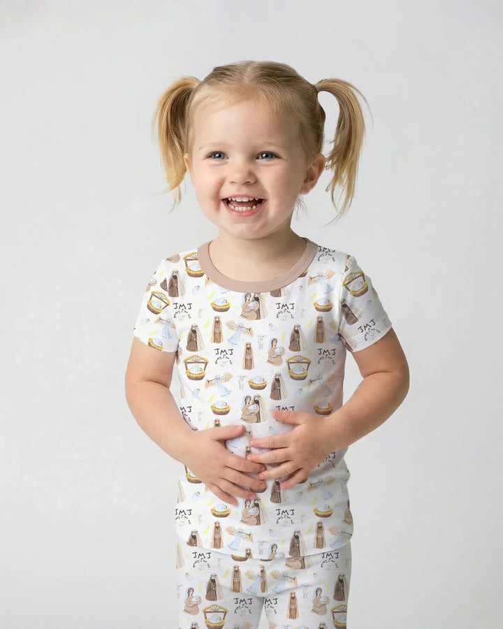 Holy Family Two Piece Short Sleeve Pajama Set