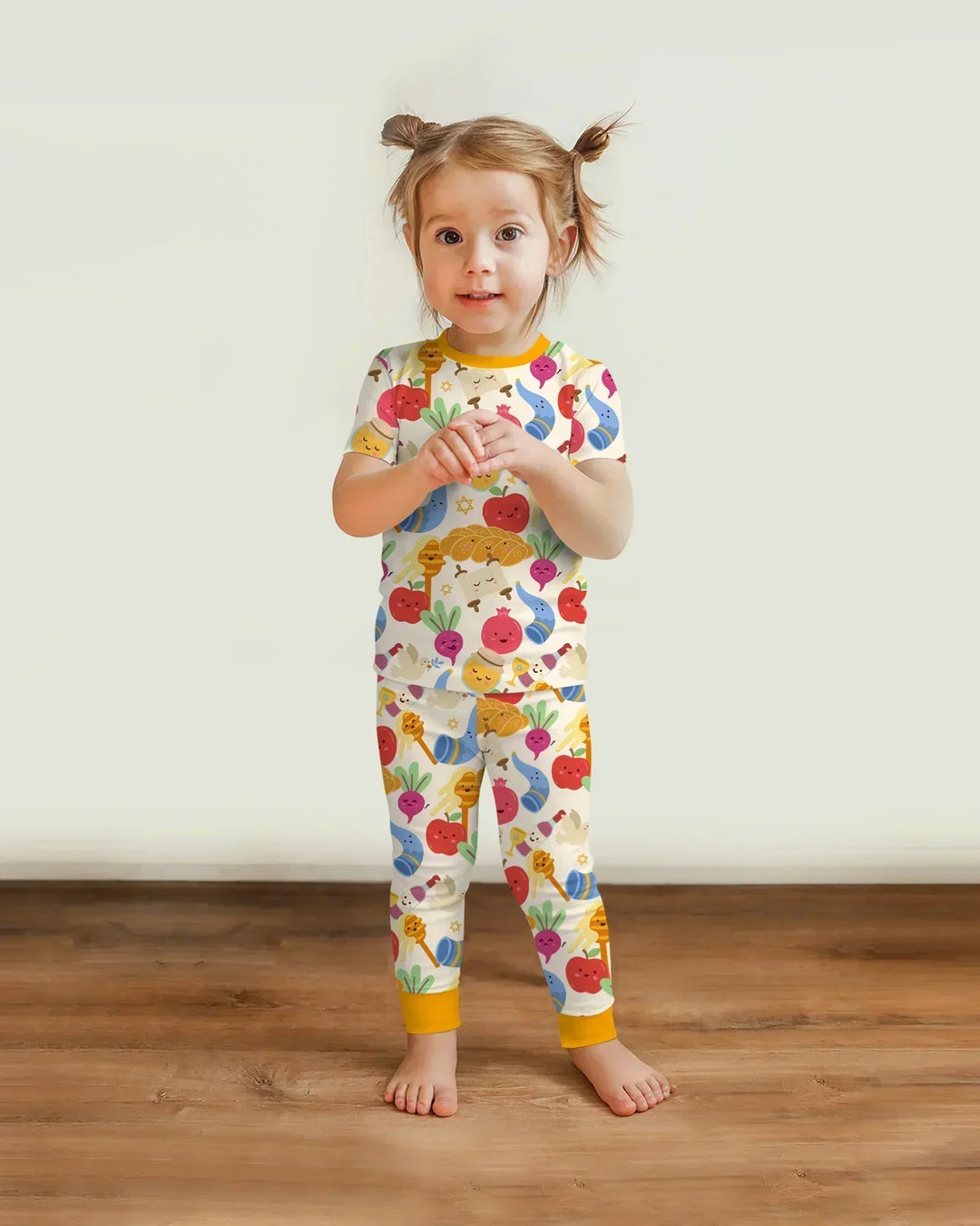 Shana Tova Rosh Hashanah Bamboo Two Piece Short Sleeve Pajama Set