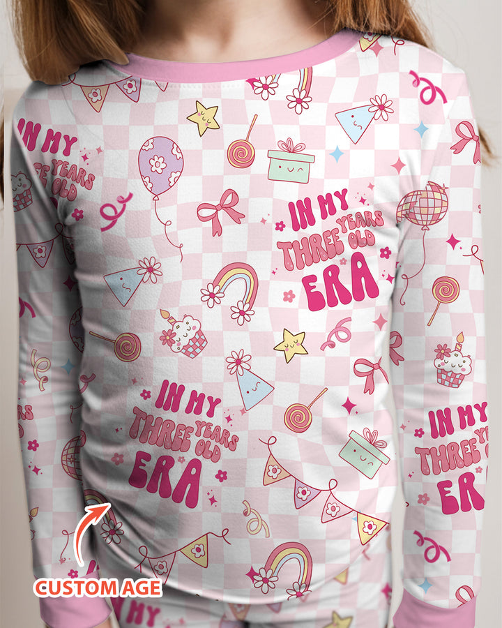 Personalized In My Birthday Era Bamboo Two Piece Long Sleeve Pajama Set