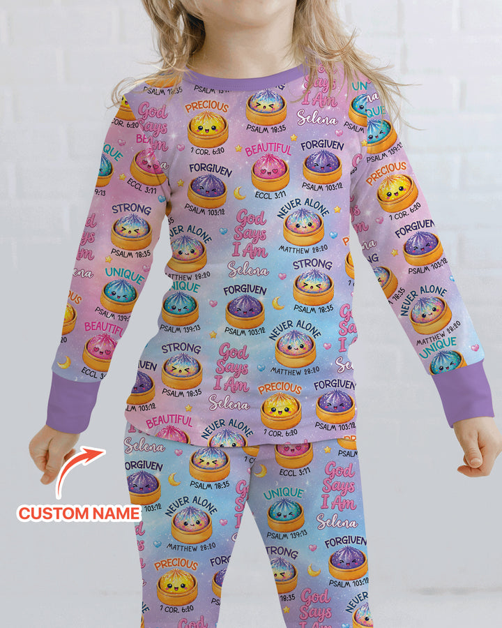 Zweiteiliges Langarm-Pyjama-Set mit Sommerfrüchten