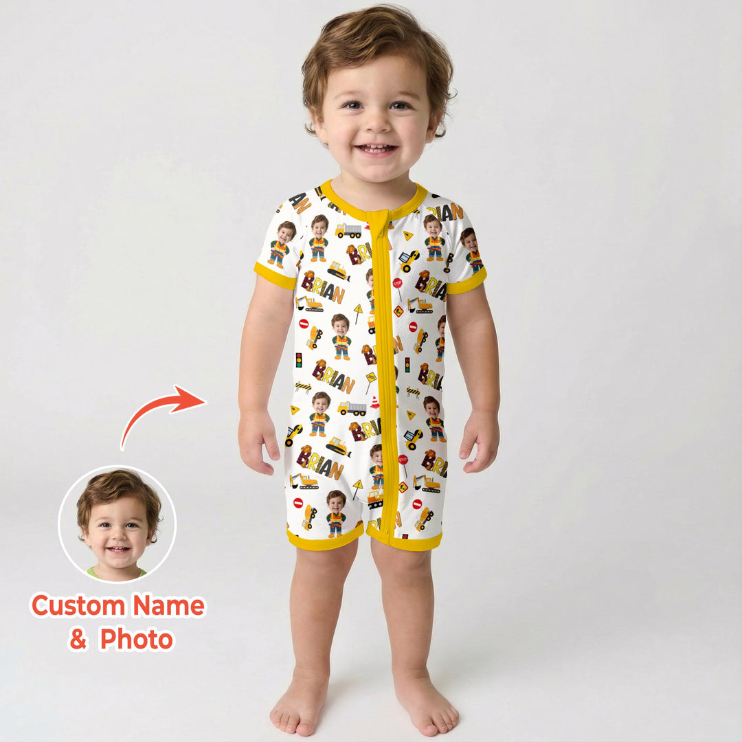 Custom Photo Doodle Little Builder Shorty Zippy