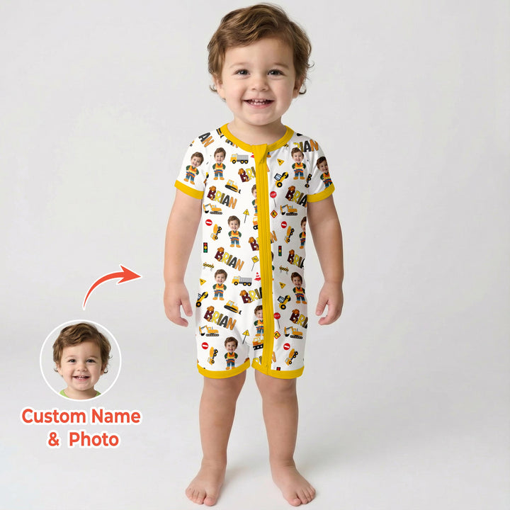 Custom Photo Doodle Little Builder Shorty Zippy