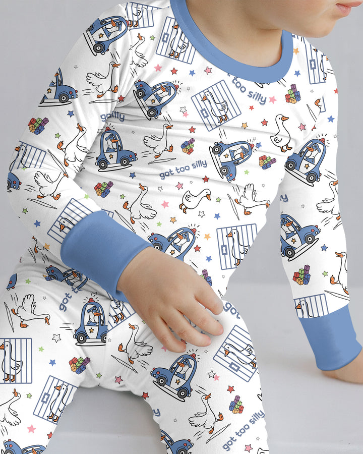 Got Too Silly  Bamboo Two Piece Long Sleeve Pajama Set