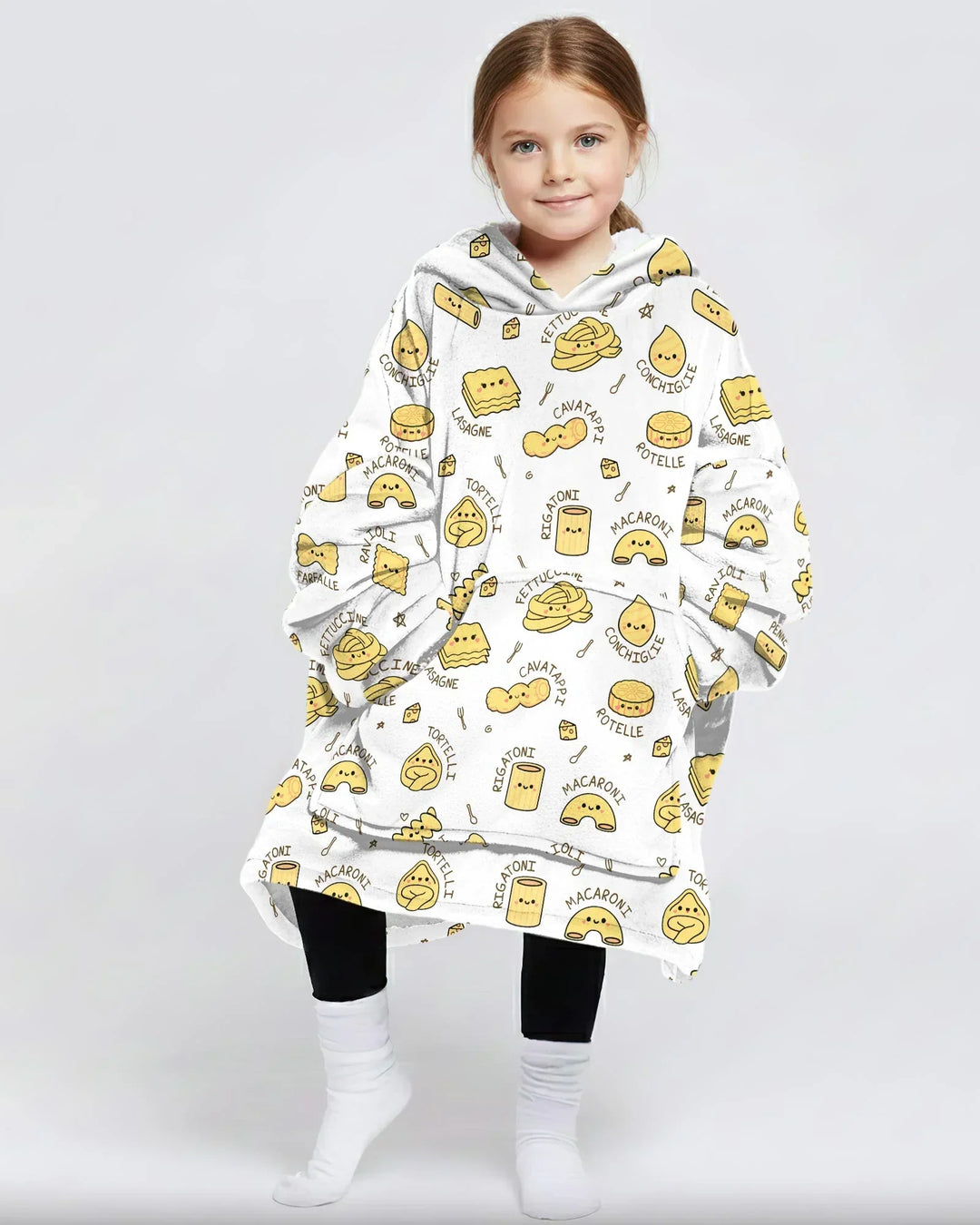 Kawaii Pasta Wearable Blanket Hoodie