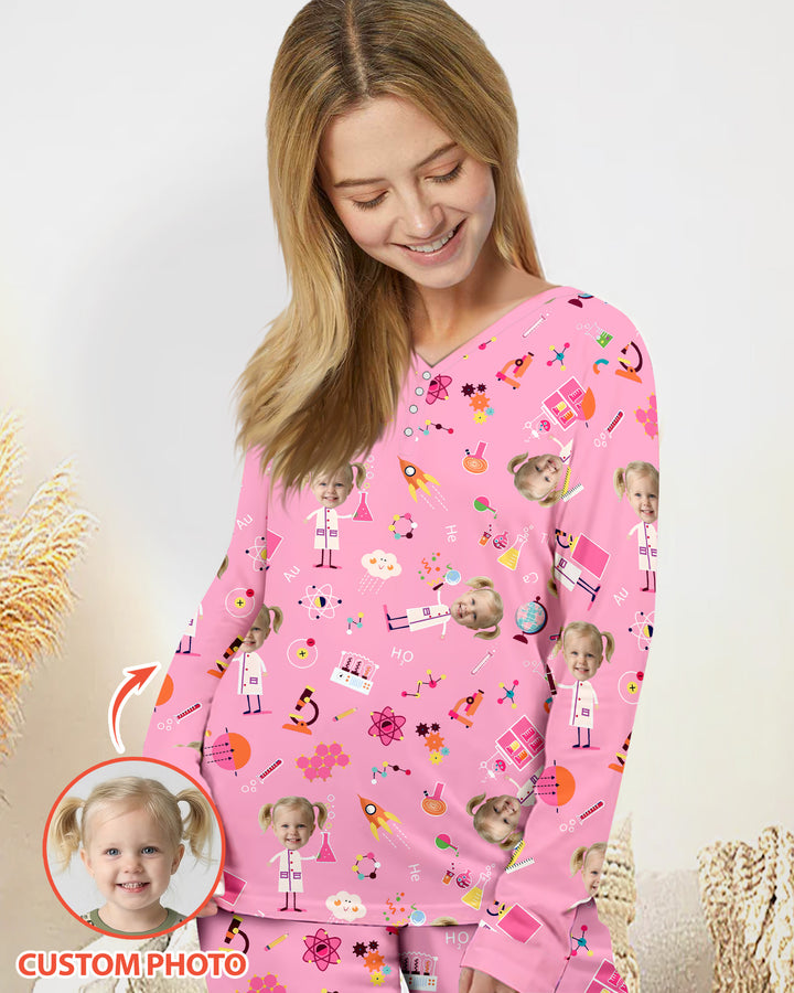 Custom Image Chemical Laboratory Bamboo Women Pajama Set