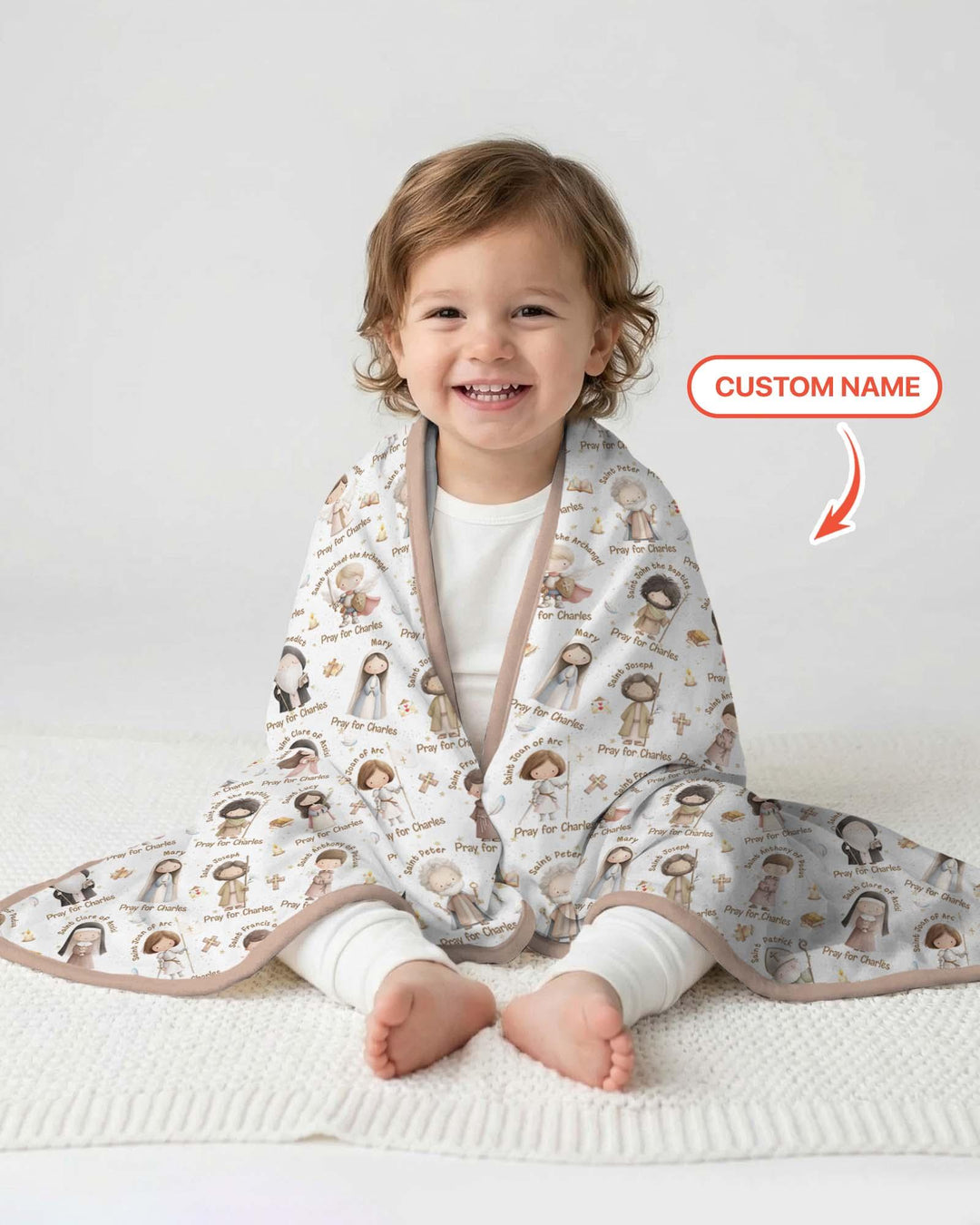 Pray For Me Custom Name Bamboo Blanket