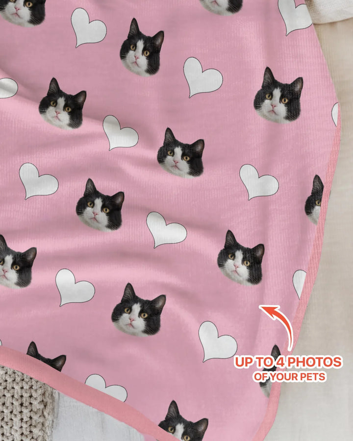 Custom Name and Pet Photos Blanket