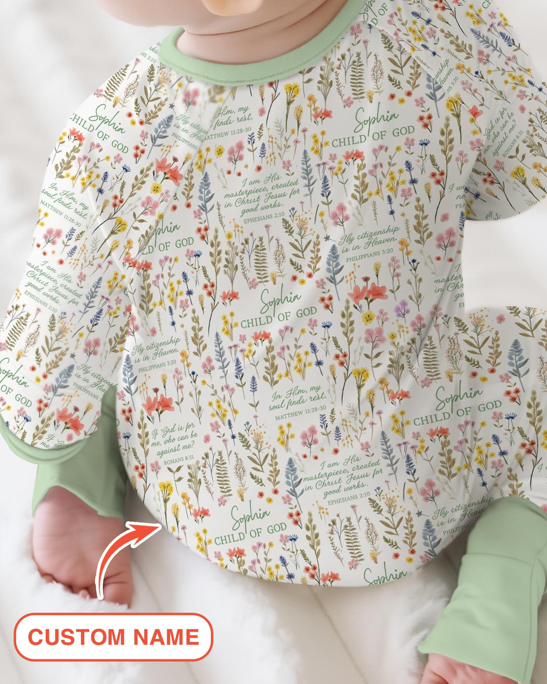 Gerippte Babykleidung mit individuellem Foto - Weich &amp; Skizzenhaft