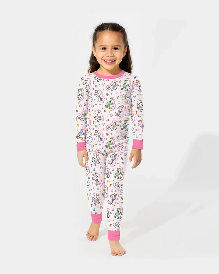 Zweiteiliges Langarm-Pyjama-Set mit Sommerfrüchten