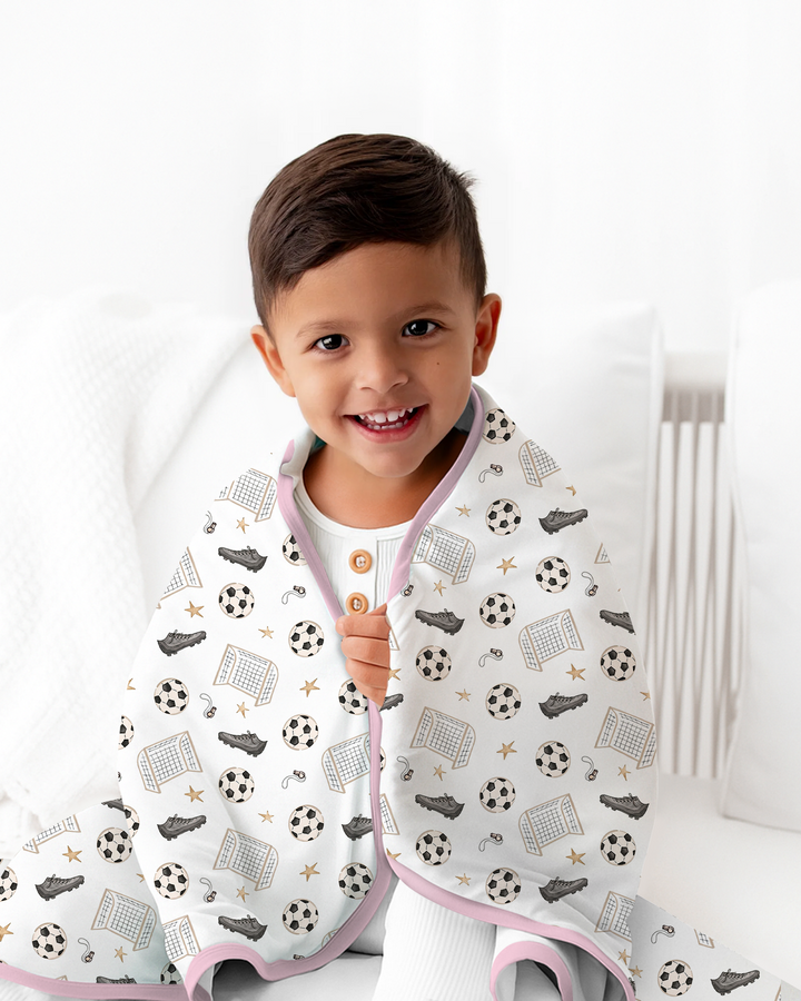 Little Soccer Star Bamboo Blanket