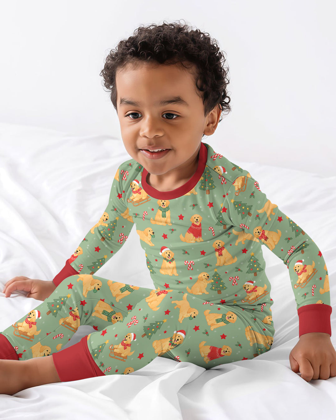 Holiday Dog Bamboo Two Piece Long Sleeve Pajama Set